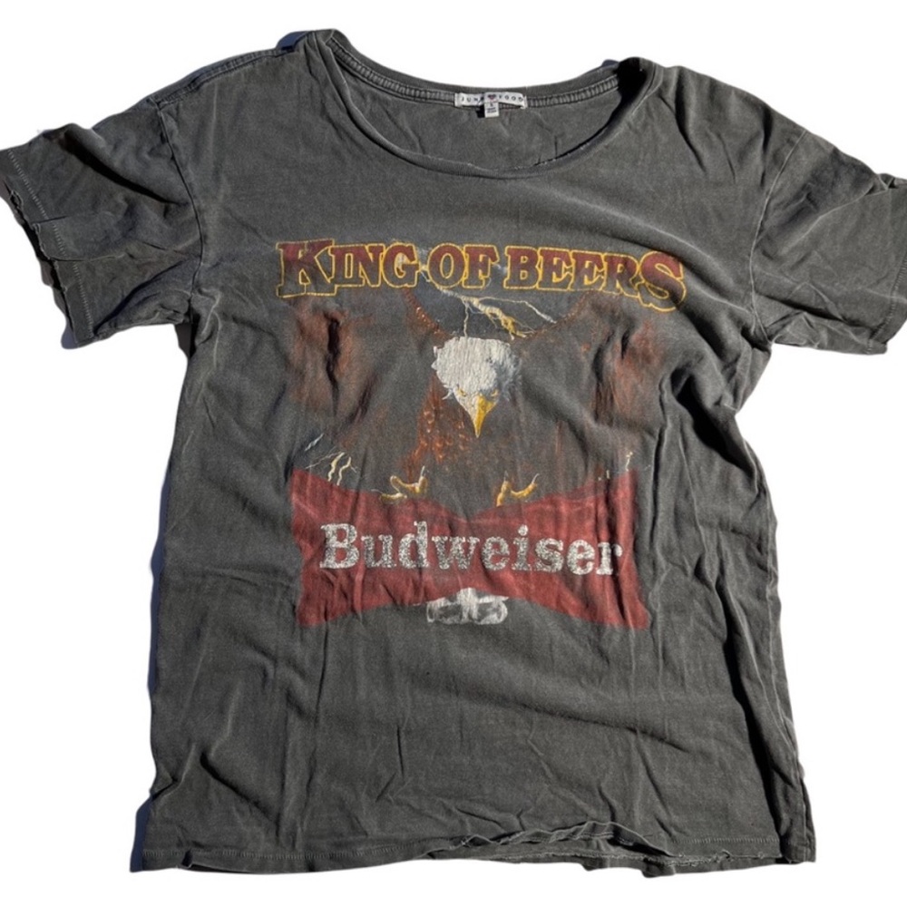 Junk Food Clothing Budweiser Tee in Charcoal